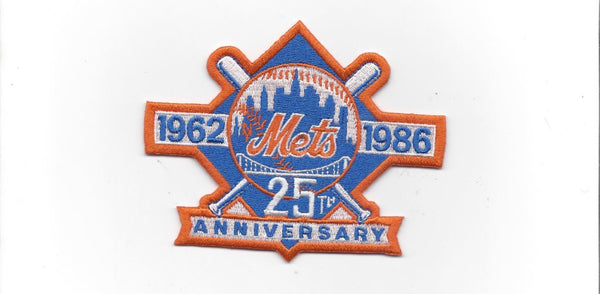 Mlb New York Mets Pinstripe Jersey 25th Anniversary 1962-1986 As-is