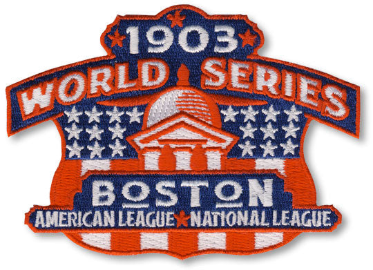 Old World Series Embroidered Red and Gold MLB Baseball Patch