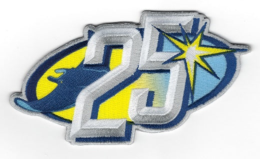 Tampa Bay Rays 25th Anniversary Embroidered Jersey Patch 2023