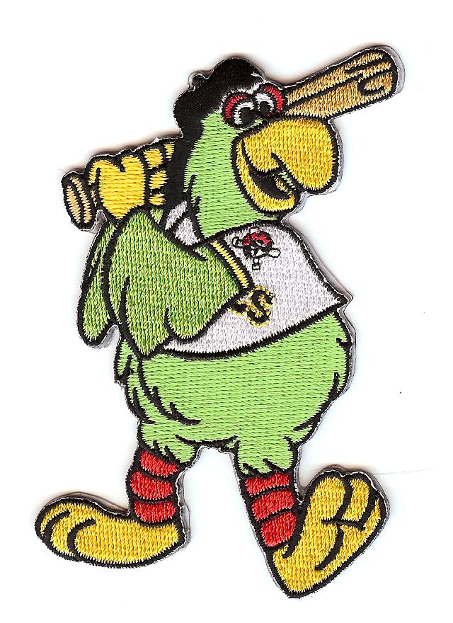 The Pittsburgh Pirates mascot the Pittsburgh Parrot is seen at a